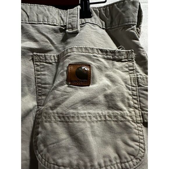 Carhartt Pants Mens 36x32 Khaki Dungaree Fit Carpenter Workwear B151 Tan - Picture 6 of 6